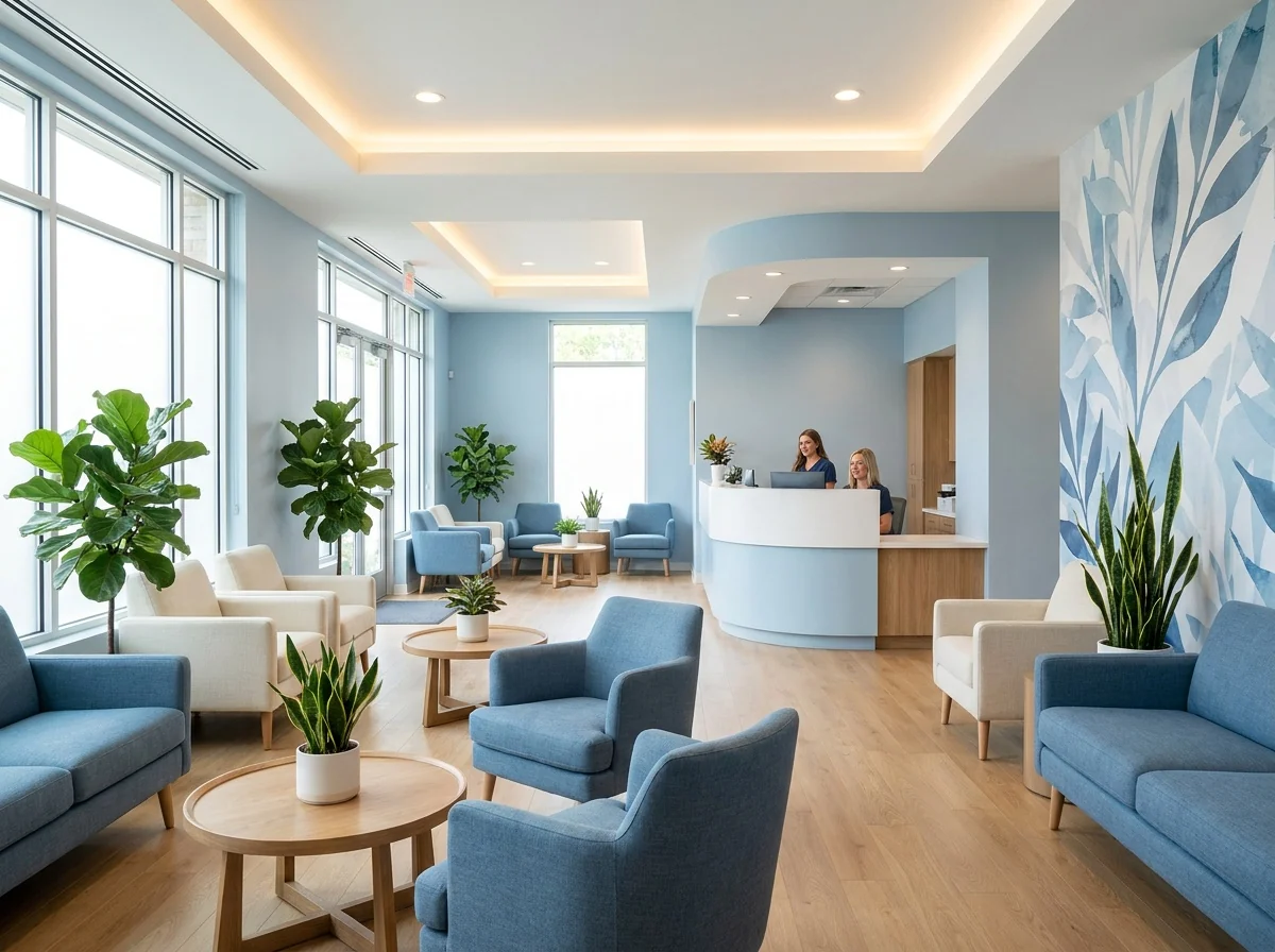 The welcoming reception area at Dental Excellence of Atlanta